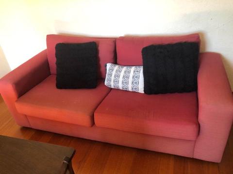 Red 2 seater couch free if picked up