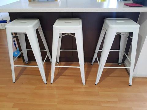 3 x metal bench stools (freedom)