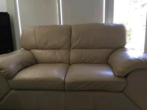 Comfy 2-seater leather couch