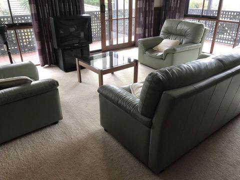 Sofa, two chairs and table