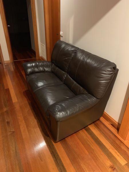Two seater leather couch