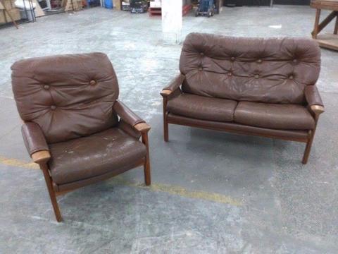 Tessa Leather lounge suite and Armchair - GREAT CONDITION