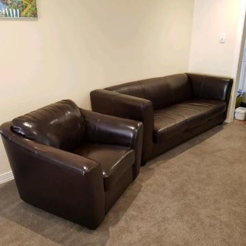 3 plus 1 Leather Sofa