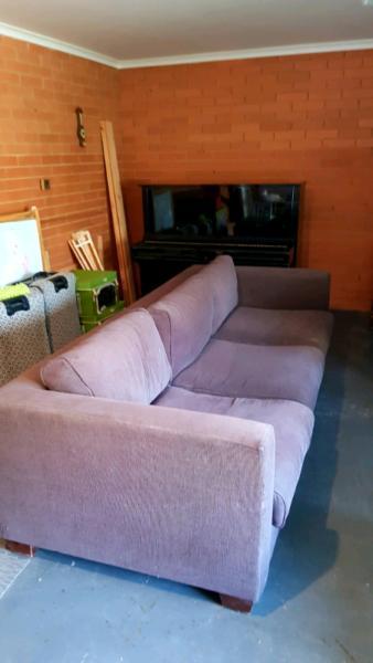 Free Big three seater fabric couch