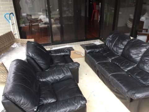 100% Leather 5 Seat Sofa