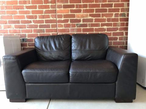 Leather 2- seater sofa