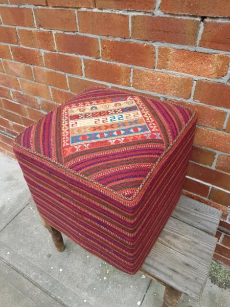 Hand made wool stool from Afghanistan. Brand new never used