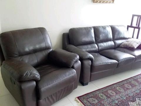 Genuine Leather Couches / Sofas, Recliners. 7 seat set!