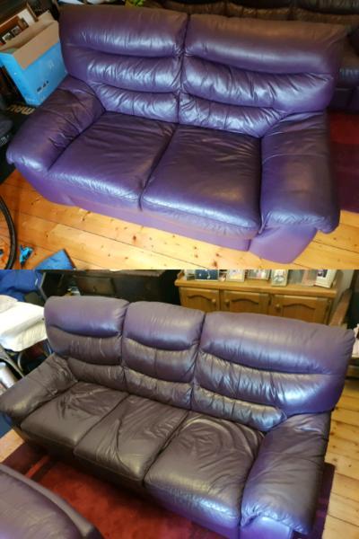 Nick Scali Leather Couch Set