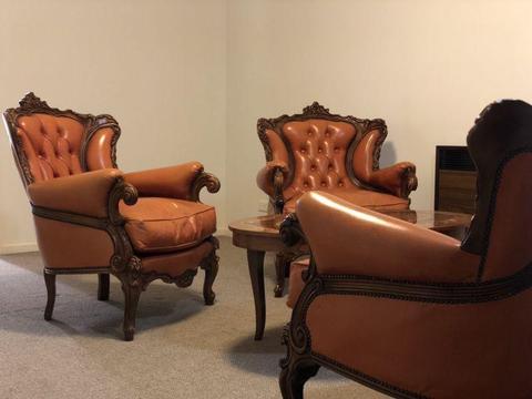 Armchair Couch Coffee Table set