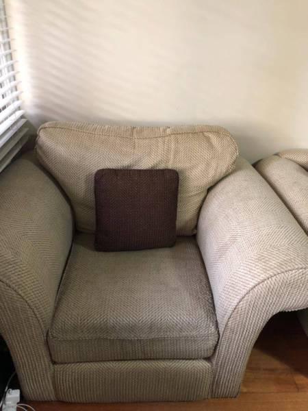 Three Piece sofa with ottoman for Sale