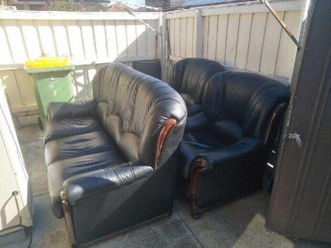 Leather couch in good condition for sale