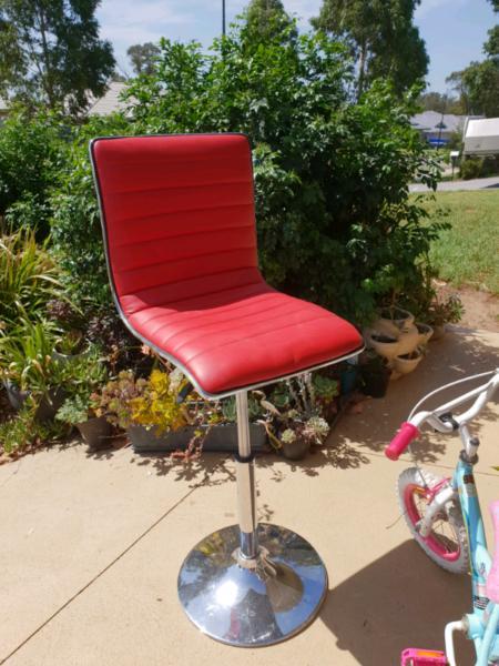Red bar stool chair