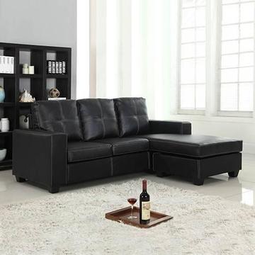 Brand New Black Leatherette Nowra Sofa on SALE