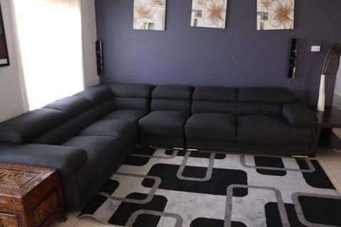 Dark Grey 6 seater L shaped (corner) Sofa