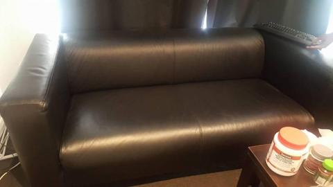 Two Leather Sofa/ Ikea