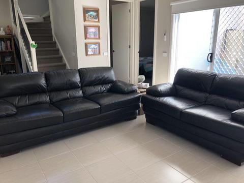 Leather couches 1 x 3 seater & 1 x 2 seater