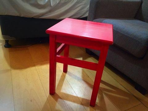 Vintage red stool