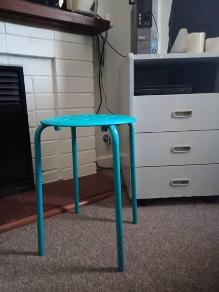 Blue IKEA stool. Brand new