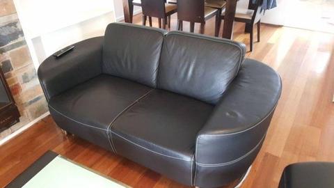 Nick Scali Genuine Leather Sofa and Ottoman (can sell separately)
