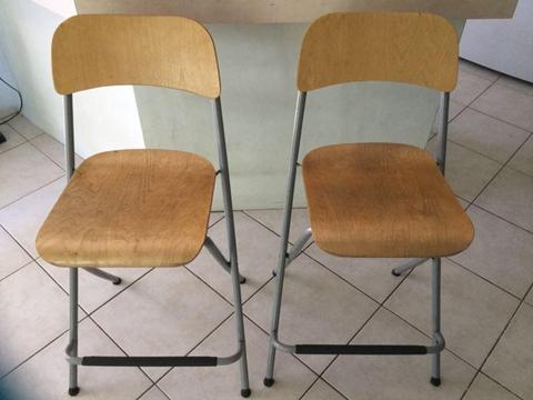 IKEA Bar Stools. Fold flat for transport or storage