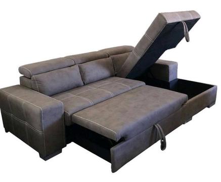 European Design Sofa Bed with Storage Chaise- Luxurious