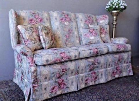 IMMACULATE DESIGNER FRENCH COUNTRY LOUNGE SOFA COUCH SUITE