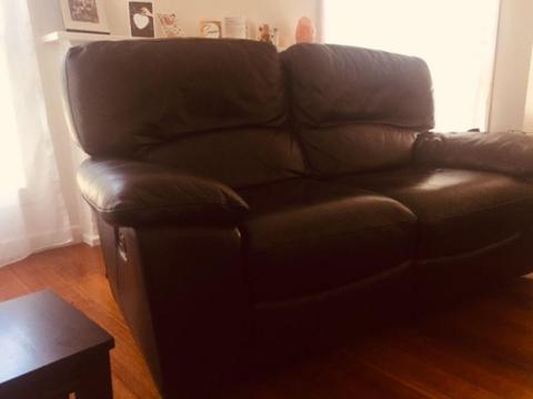 2 x 2 Seater Leather Recliners