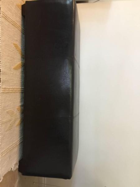 Long and single pleather ottomans