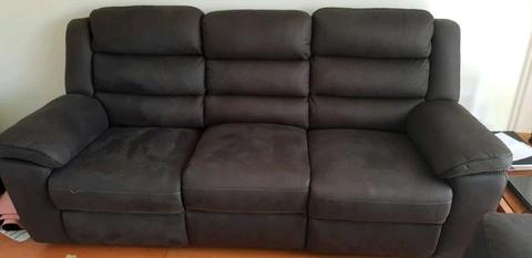 Fabric recliner lounge suite