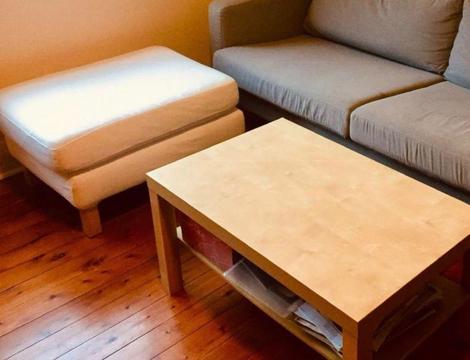 Ikea foot stool and table