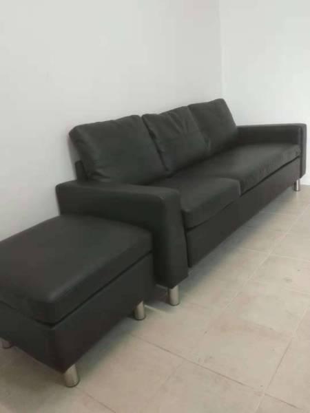 Nearly new black ( 3 single seats ) sofa in good condition