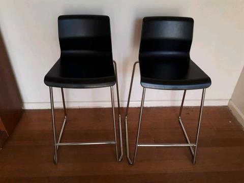 Ikea Glenn black bar stools 2 for $60