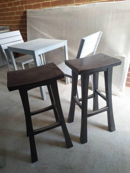 x2 high bar stools chairs, perfect for restoration