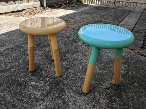 Middle of nowhere solid wood stool used excellent condition