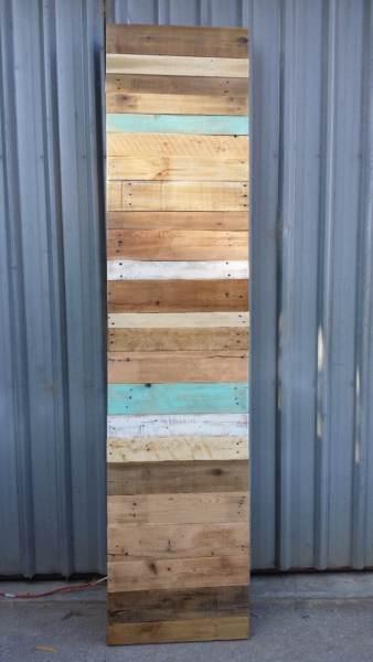 Pallet wood screen to hide ugly household items made to size