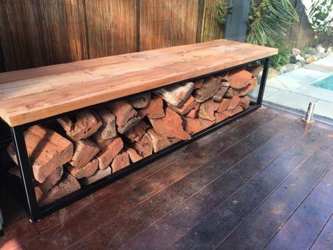 Brand new recycled timber industrial bench seat