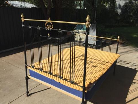 Antique brass bed - double
