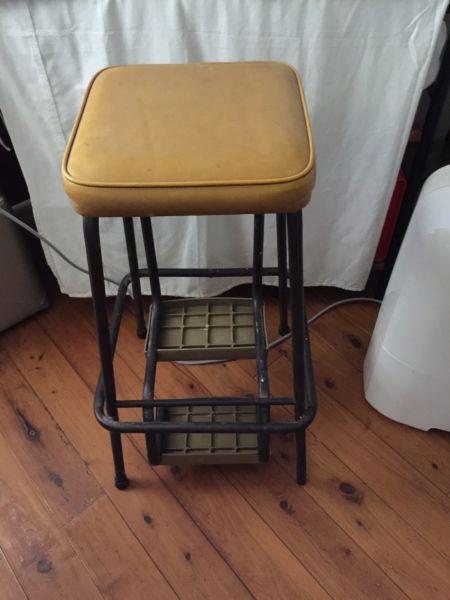 Stool with folding steps