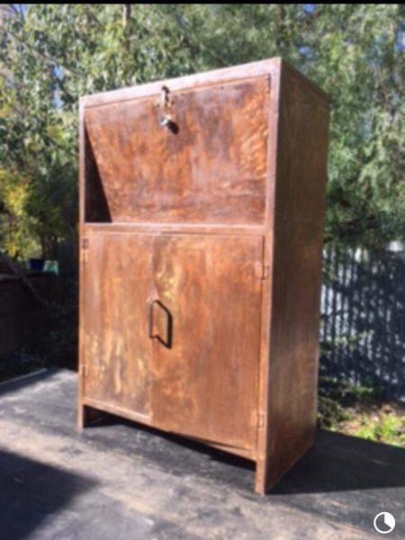 Vintage Metal Cabinet with Awesome Patina