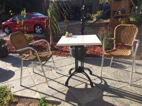 2 x White Occasional Tables 60cmx60cm
