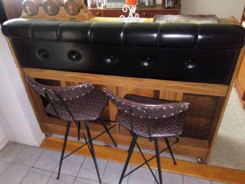 Bar with two stools