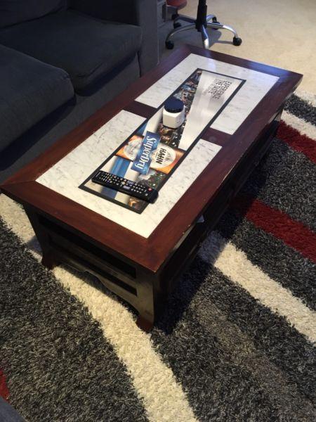 Coffee Table with marble top