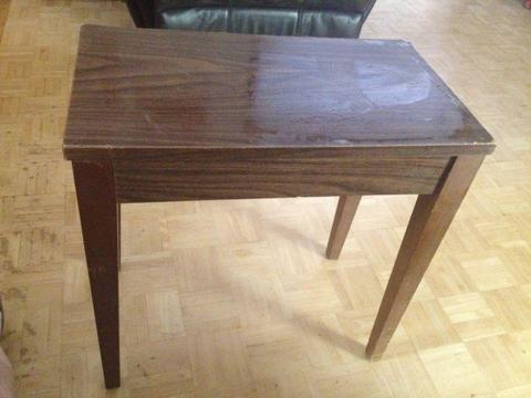 Piano Stool / Side Table 600L 300W 600H Timber Legs Veneer Top
