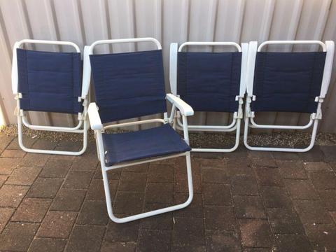 Set of 4 - Padded Fold Up Chairs