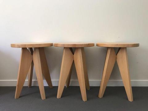 HANDCRAFTED SOLID WOOD STOOLS
