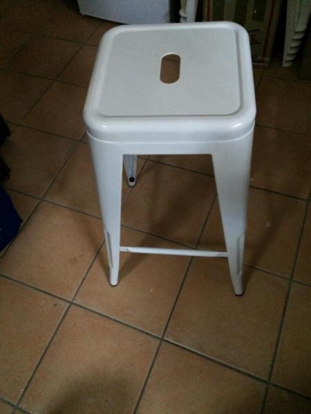 White bar stool