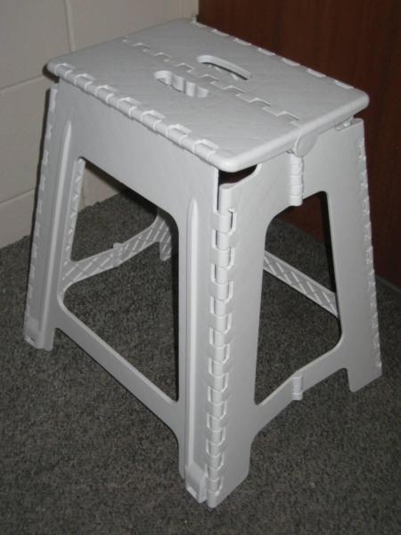 BRAND NEW - White Extra Tall 46cm Tall Foldable Step Stool