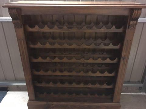Solid pine wine rack classic timber