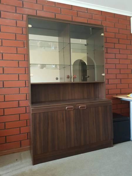 FREE Timber/glass cupboard/display cabinet